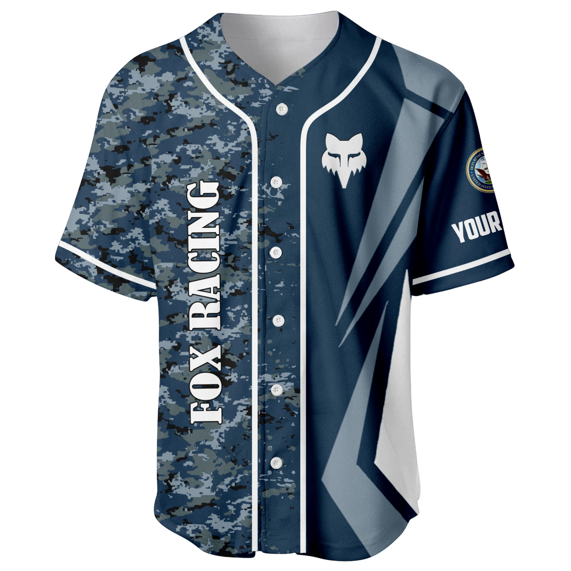 Fox Racing x US Navy 250th Anniversary 3D Baseball Jersey Custom Your Name Fox Racing x US Navy 250th Anniversary 3D Baseball Jersey Custom Your Name