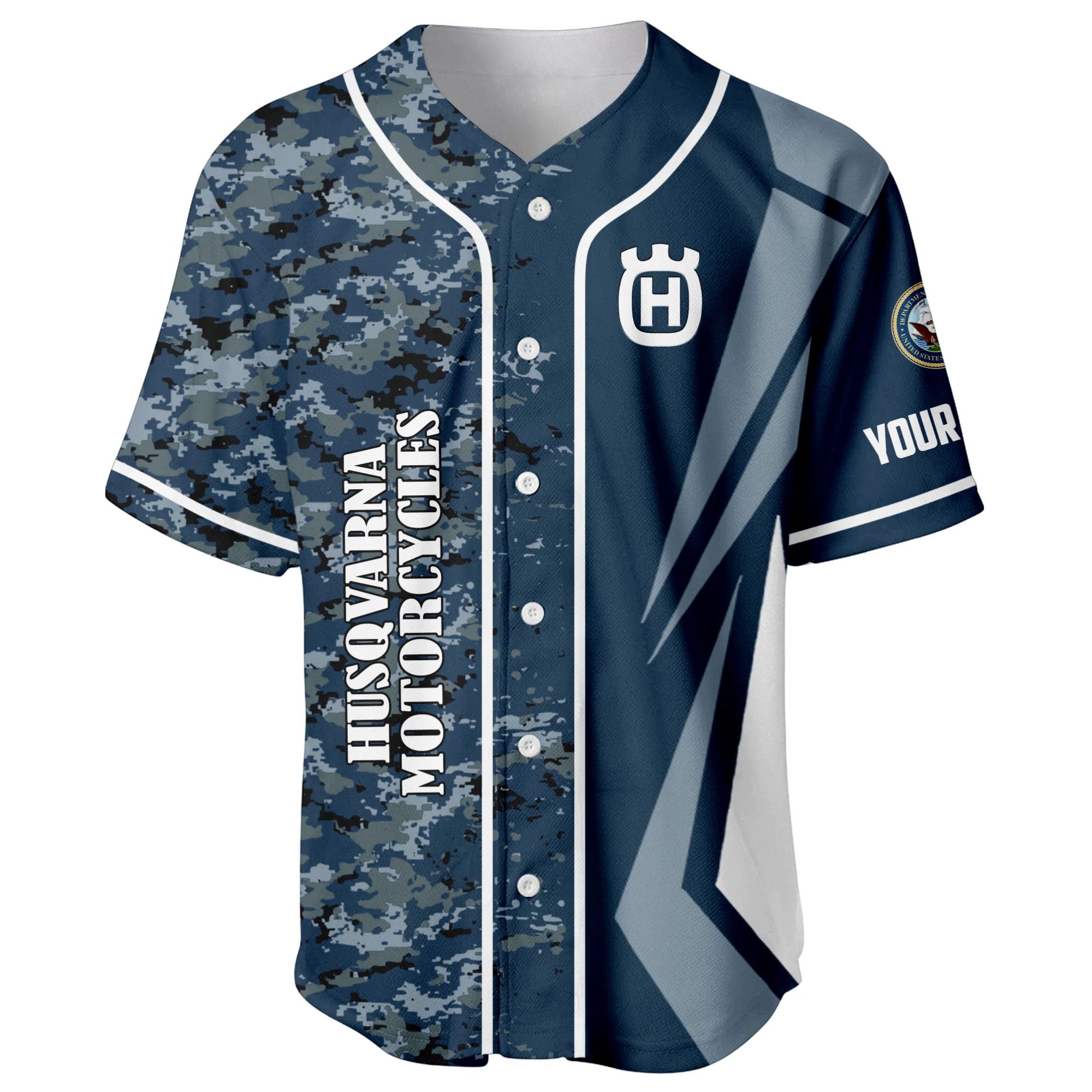 Husqvarna Motorcycles x US Navy 250th Anniversary 3D Baseball Jersey Custom Your Name Husqvarna Motorcycles x US Navy 250th Anniversary 3D Baseball Jersey Custom Your Name