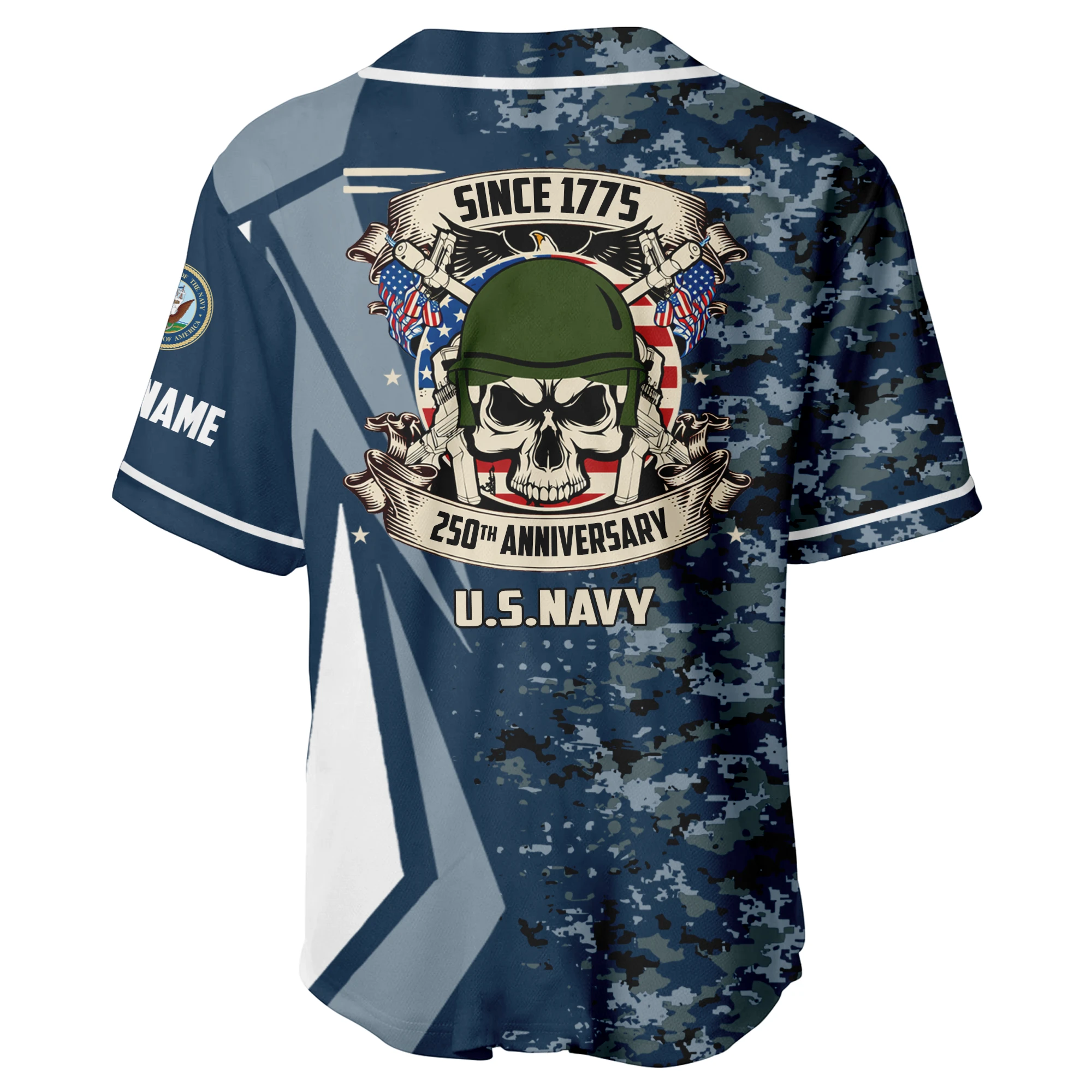 Moto Guzzi x US Navy 250th Anniversary 3D Baseball Jersey Custom Your Name Moto Guzzi x US Navy 250th Anniversary 3D Baseball Jersey Custom Your Name