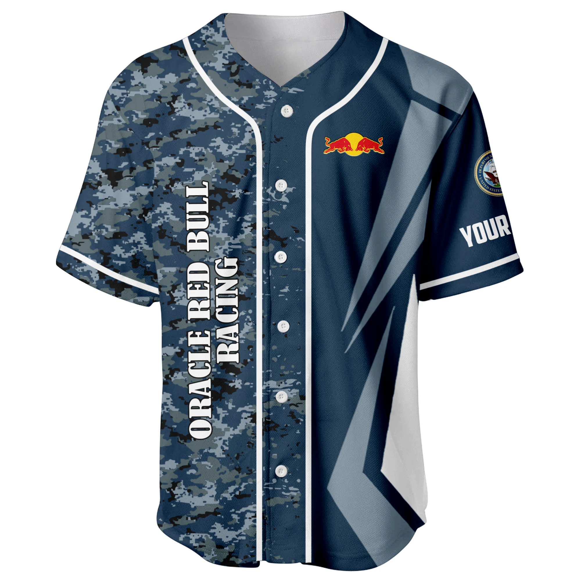 Oracle Red Bull Racing x US Navy 250th Anniversary 3D Baseball Jersey Custom Your Name Oracle Red Bull Racing x US Navy 250th Anniversary 3D Baseball Jersey Custom Your Name