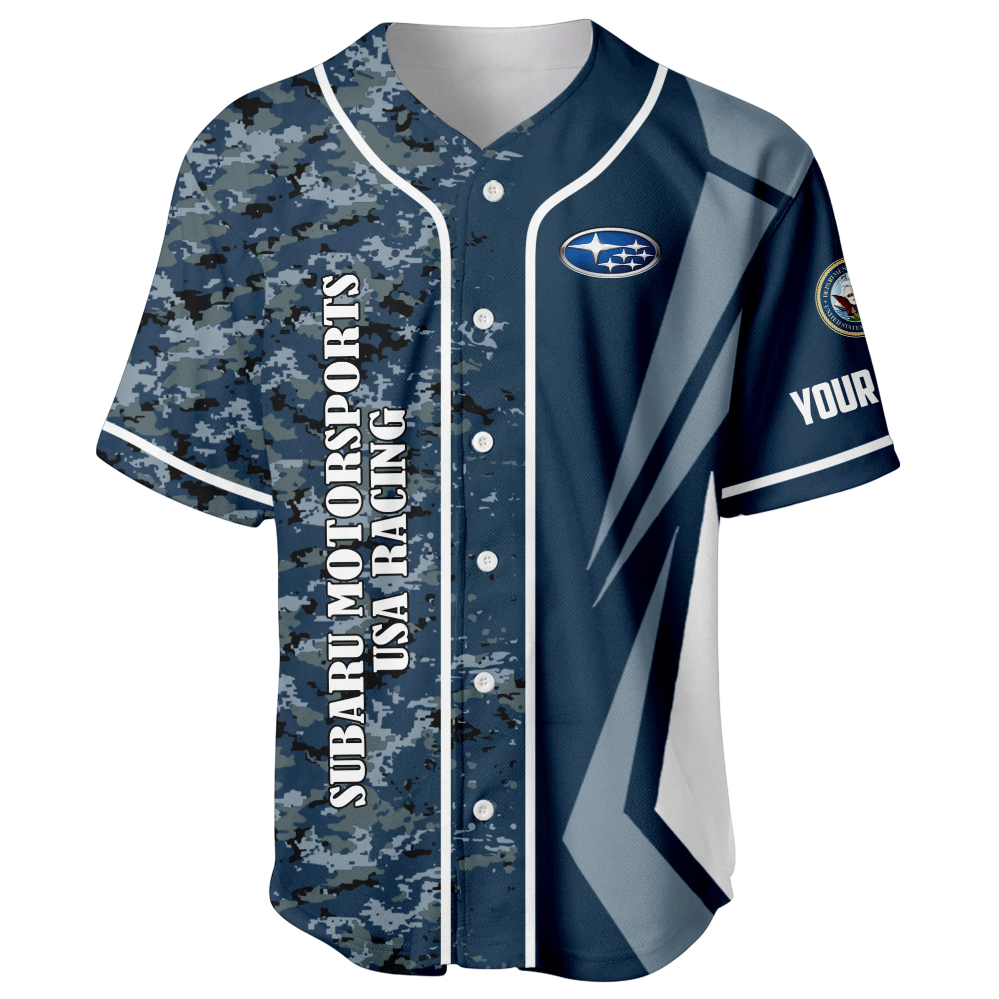 Subaru Motorsports USA Racing x US Navy 250th Anniversary 3D Baseball Jersey Custom Your Name Subaru Motorsports USA Racing x US Navy 250th Anniversary 3D Baseball Jersey Custom Your Name
