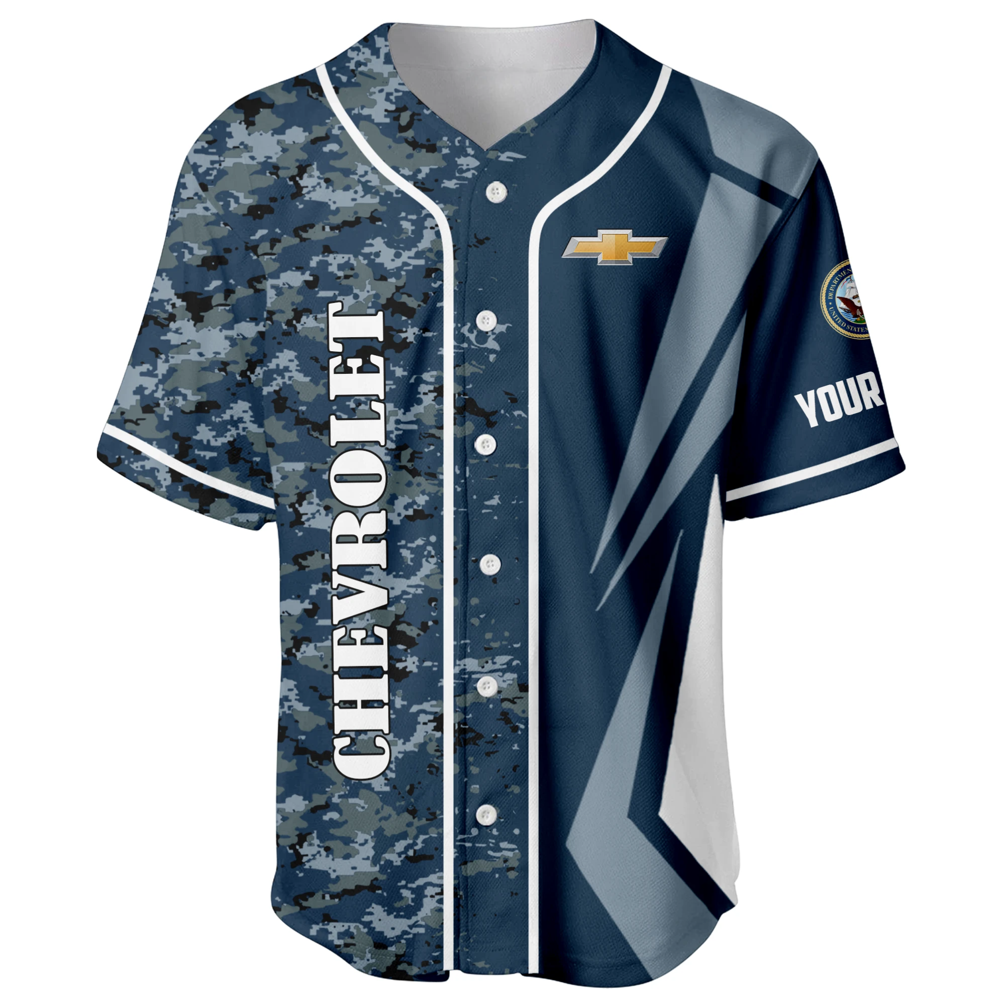 Chevrolet x US Navy 250th Anniversary 3D Baseball Jersey Custom Your Name Chevrolet x US Navy 250th Anniversary 3D Baseball Jersey Custom Your Name