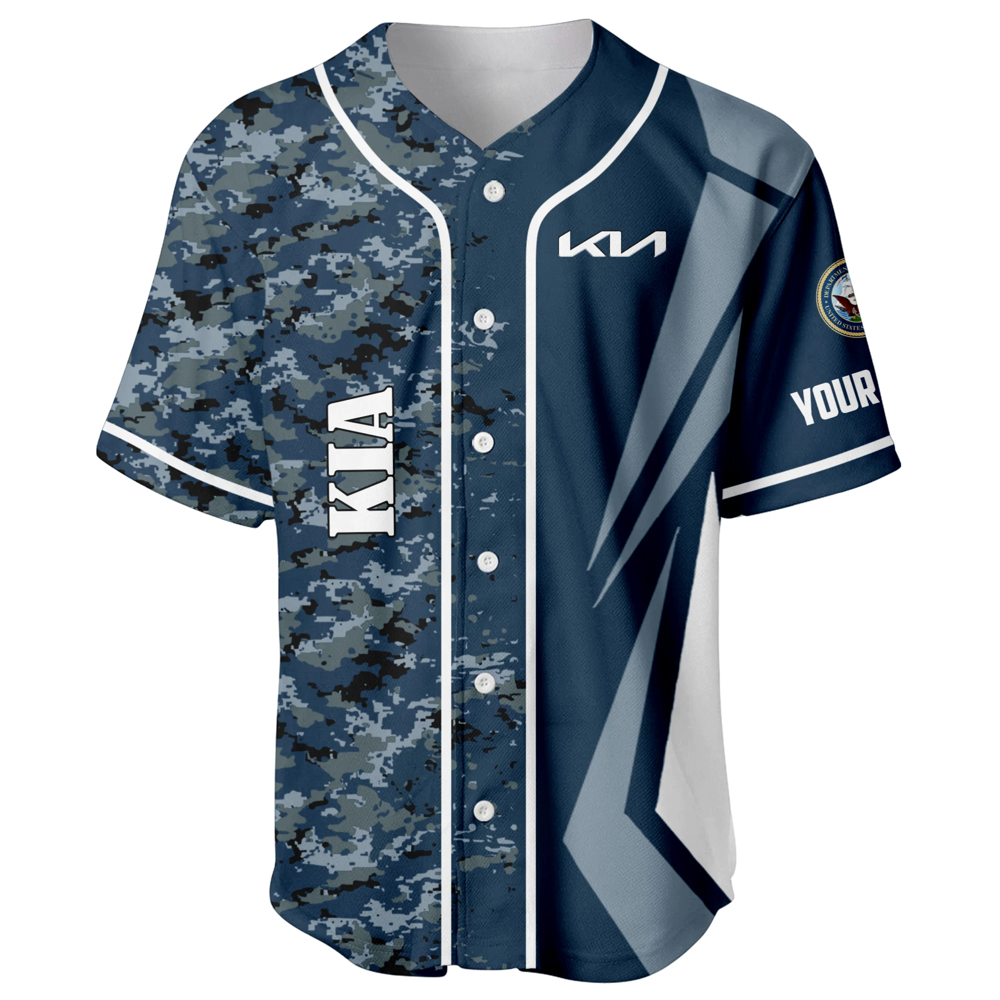 KIA x US Navy 250th Anniversary 3D Baseball Jersey Custom Your Name KIA x US Navy 250th Anniversary 3D Baseball Jersey Custom Your Name