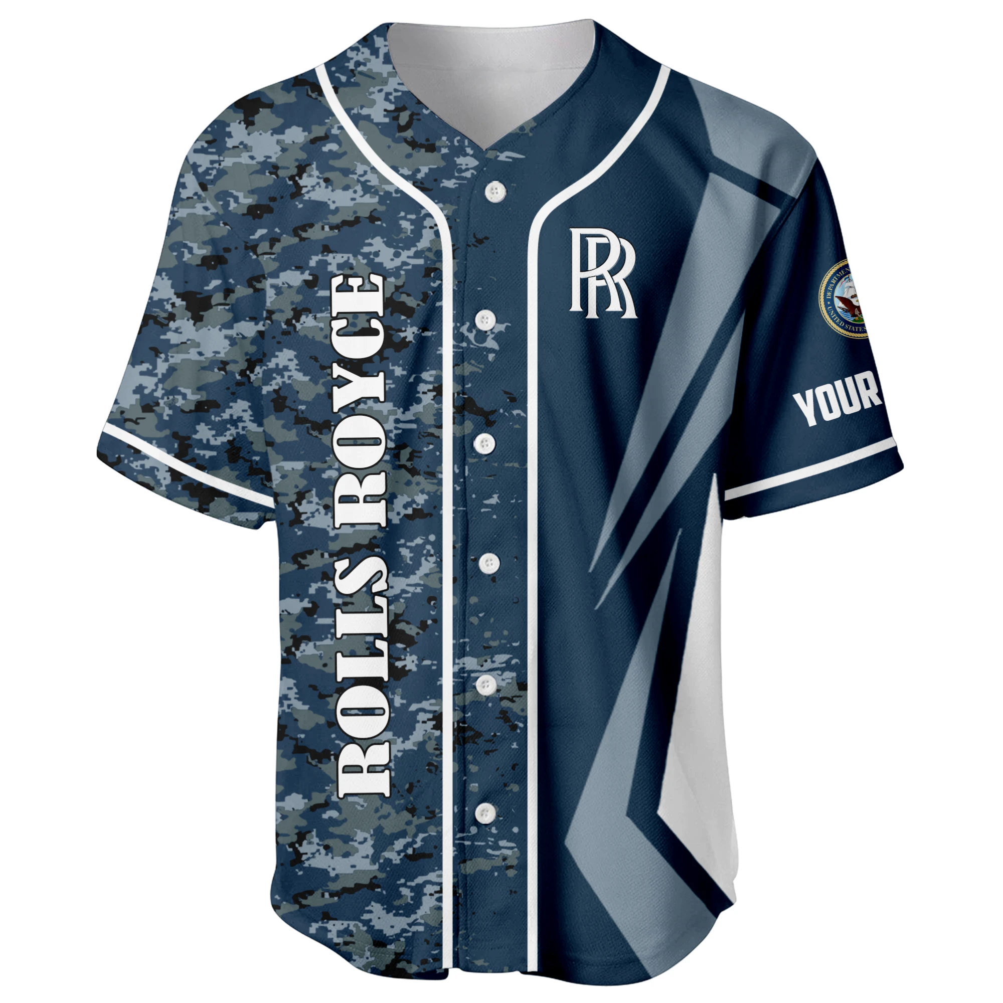 Rolls Royce x US Navy 250th Anniversary 3D Baseball Jersey Custom Your Name Rolls Royce x US Navy 250th Anniversary 3D Baseball Jersey Custom Your Name