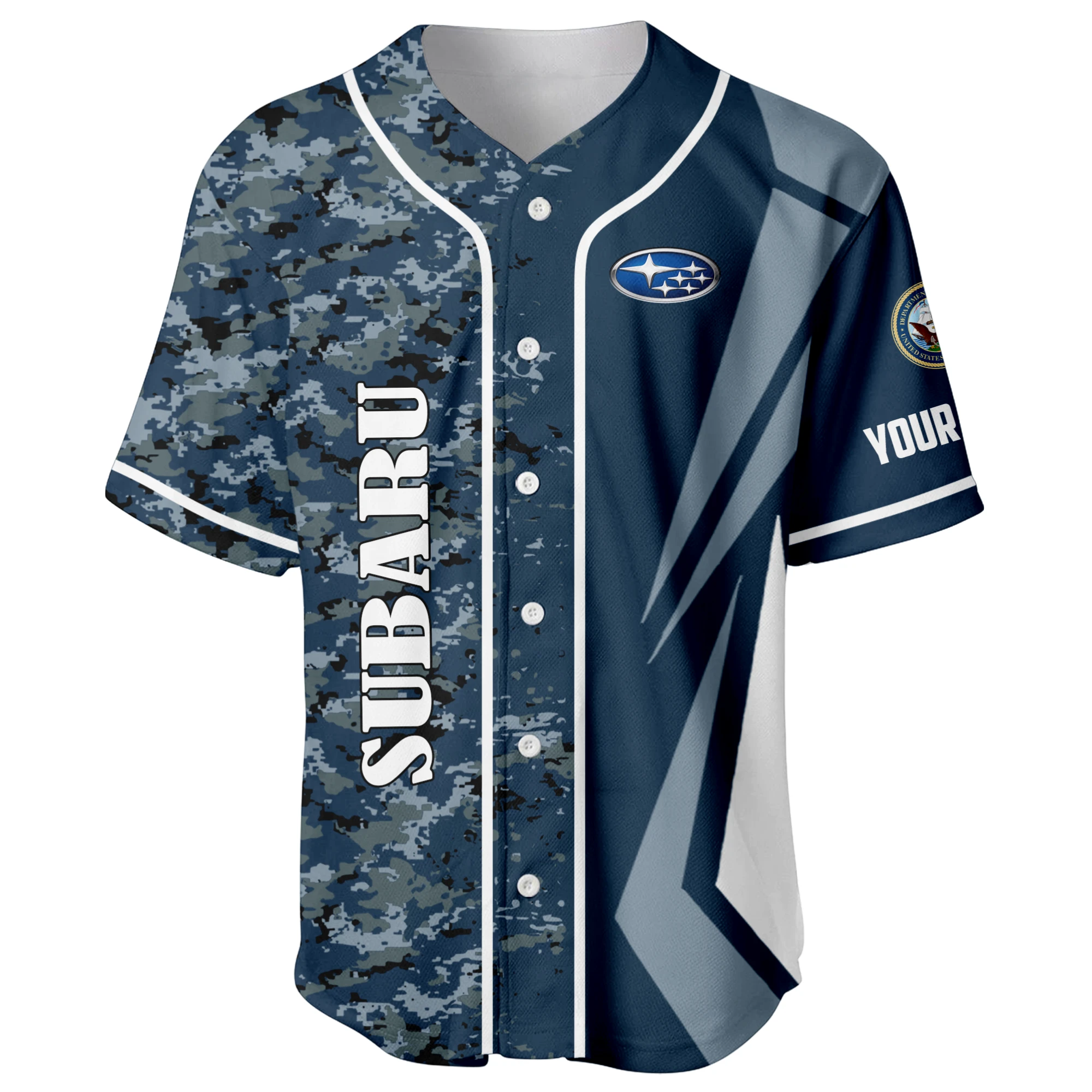 Subaru x US Navy 250th Anniversary 3D Baseball Jersey Custom Your Name Subaru x US Navy 250th Anniversary 3D Baseball Jersey Custom Your Name