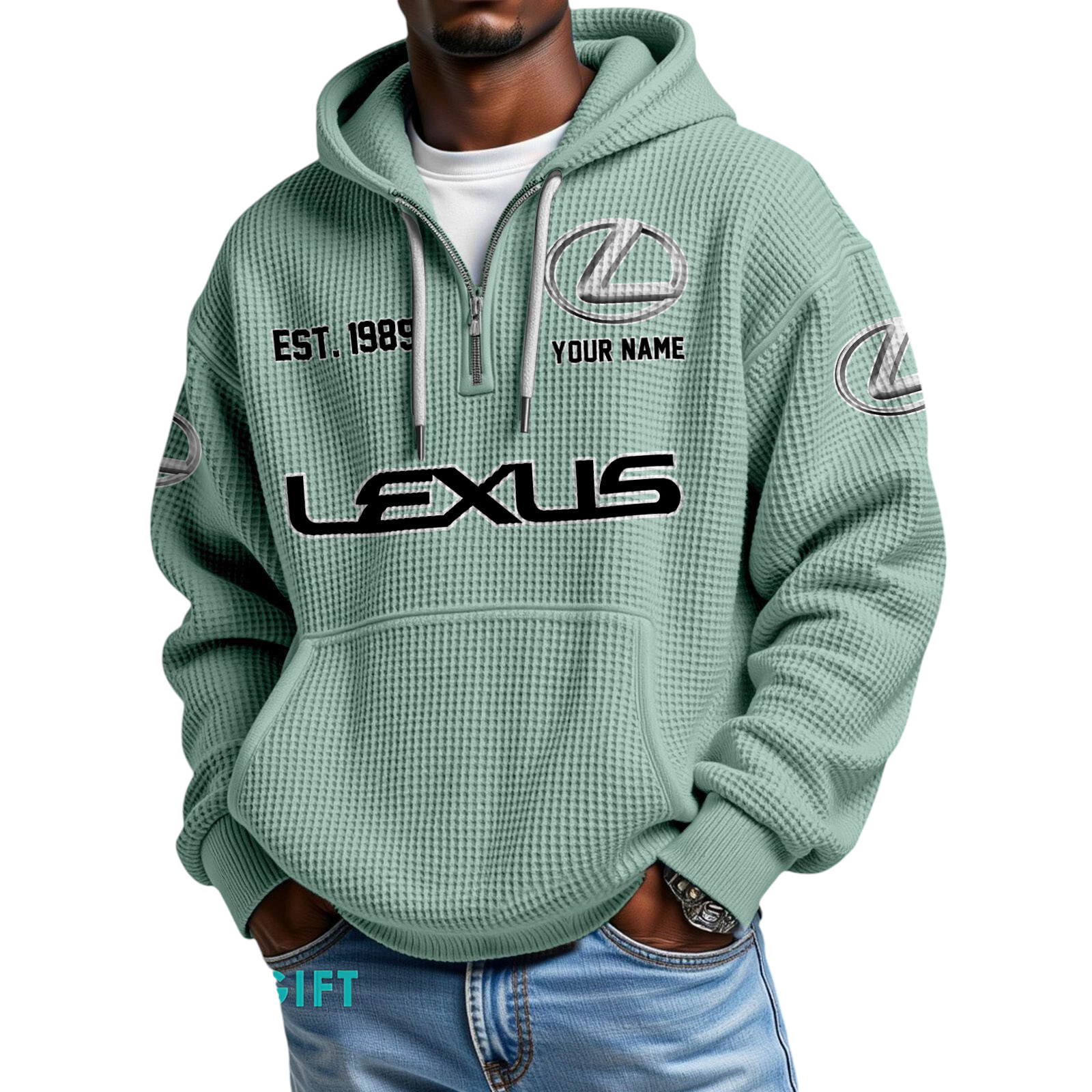 Lexus Quarter-Zip Waffle Hoodie Custom Your Name Lexus Quarter-Zip Waffle Hoodie Custom Your Name
