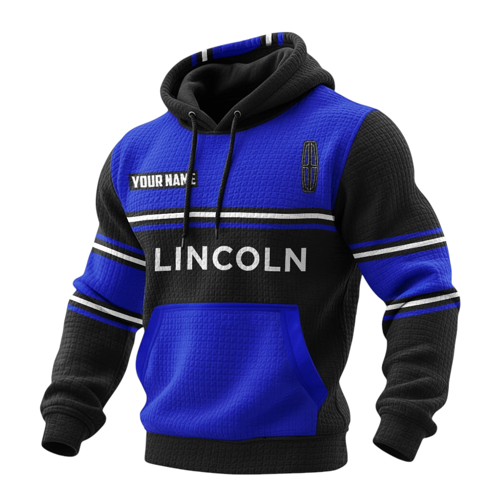 Lincoln Waffle Pullover Hoodie 3D Customize Your Name Lincoln Waffle Pullover Hoodie 3D Customize Your Name