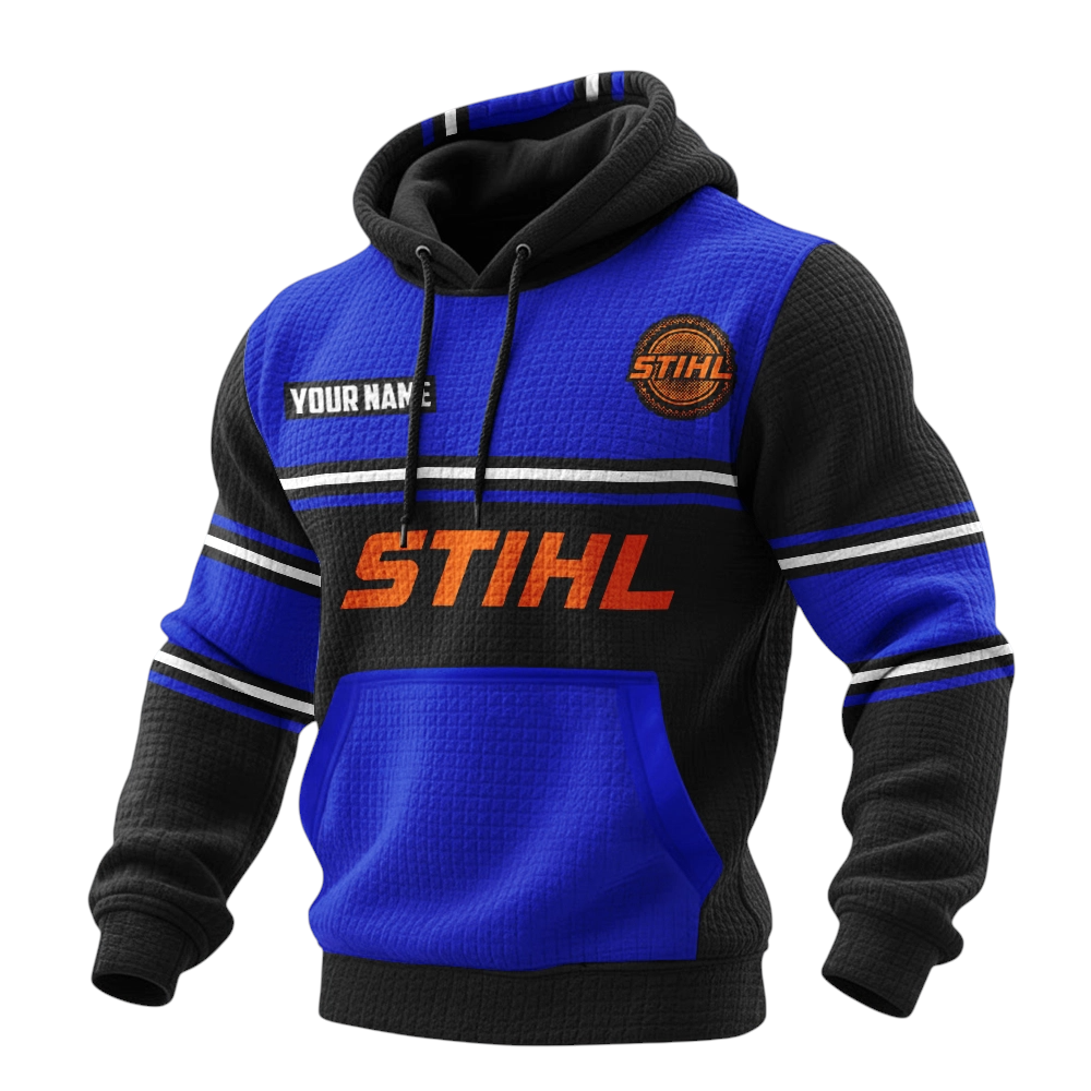 Stihl Waffle Pullover Hoodie 3D Customize Your Name Stihl Waffle Pullover Hoodie 3D Customize Your Name
