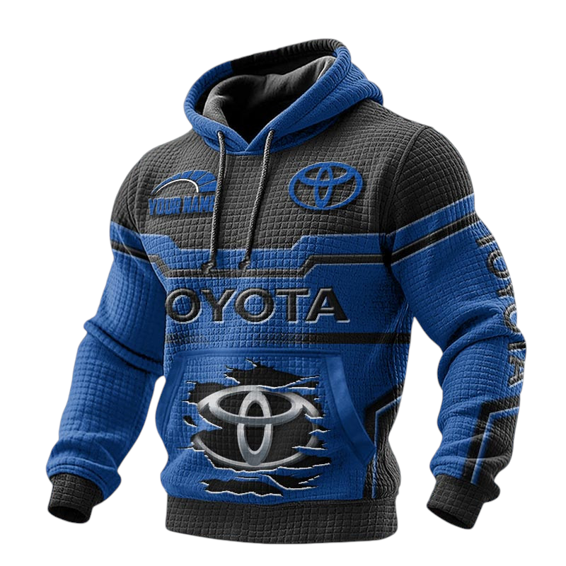 Toyota Waffle Pullover Hoodie 3D Custom Your Name Toyota Waffle Pullover Hoodie 3D Custom Your Name