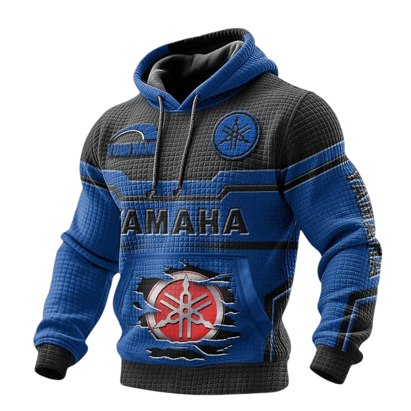 Yamaha Motor Waffle Pullover Hoodie 3D Custom Your Name Yamaha Motor Waffle Pullover Hoodie 3D Custom Your Name
