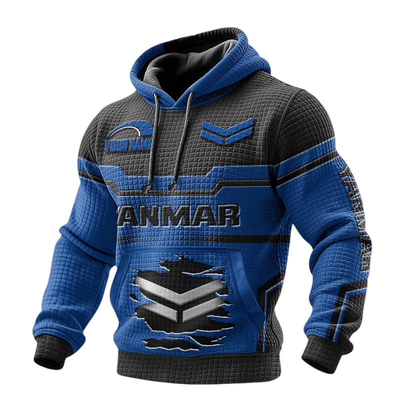 Yanmar Waffle Pullover Hoodie 3D Custom Your Name Yanmar Waffle Pullover Hoodie 3D Custom Your Name