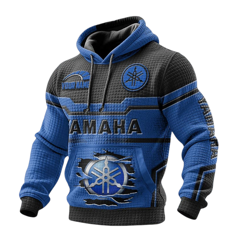 Yamaha Waffle Pullover Hoodie 3D Custom Your Name Yamaha Waffle Pullover Hoodie 3D Custom Your Name