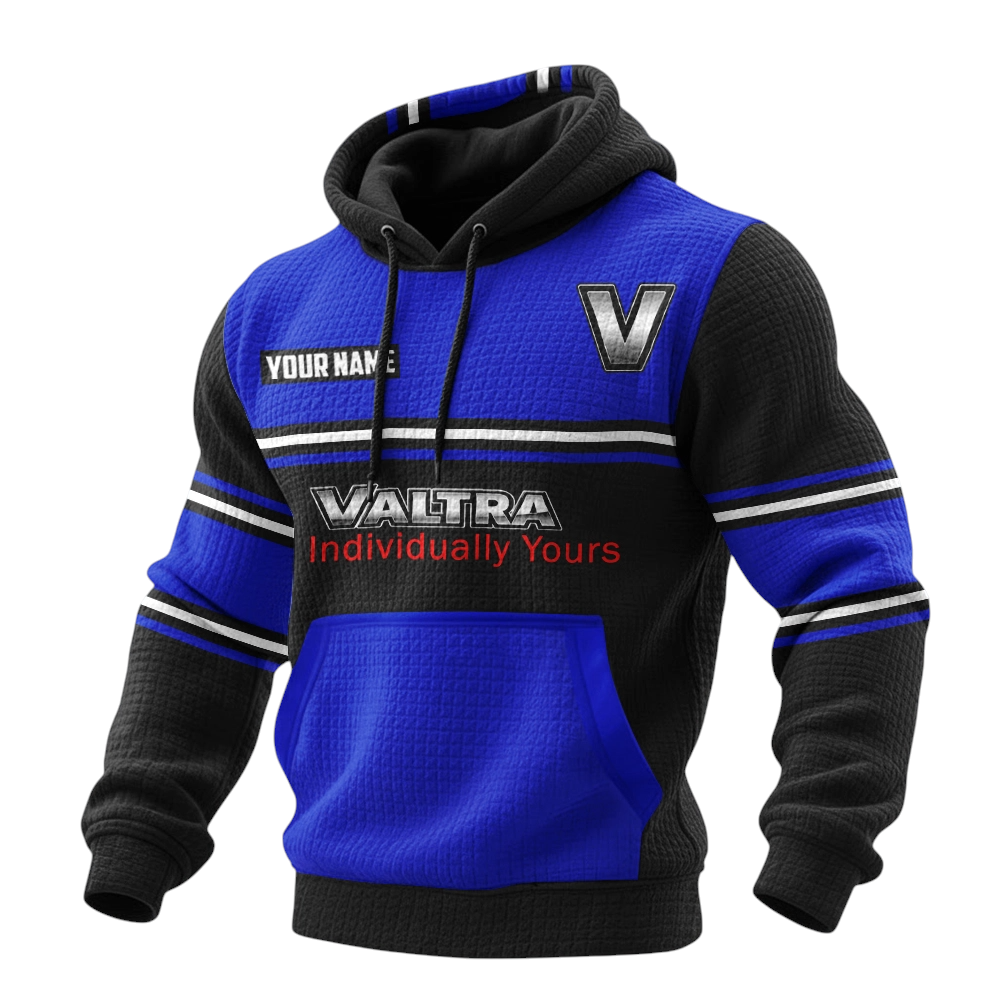 Valtra Waffle Pullover Hoodie 3D Customize Your Name Valtra Waffle Pullover Hoodie 3D Customize Your Name