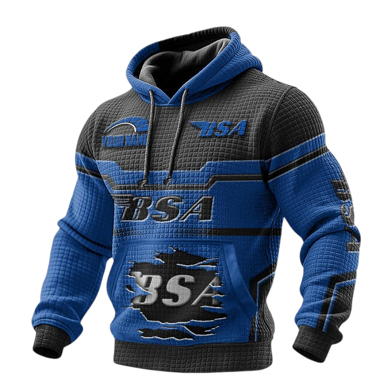 BSA Motorcycles Waffle Pullover Hoodie 3D Custom Your Name BSA Motorcycles Waffle Pullover Hoodie 3D Custom Your Name