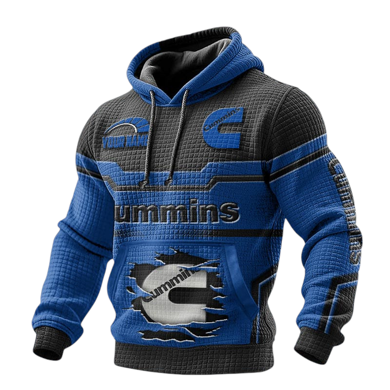 Cummins Waffle Pullover Hoodie 3D Custom Your Name Cummins Waffle Pullover Hoodie 3D Custom Your Name