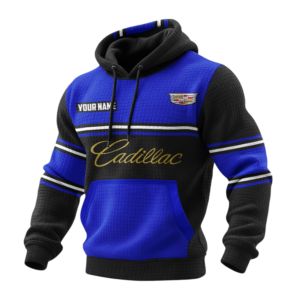 Cadillac Waffle Pullover Hoodie 3D Customize Your Name Cadillac Waffle Pullover Hoodie 3D Customize Your Name