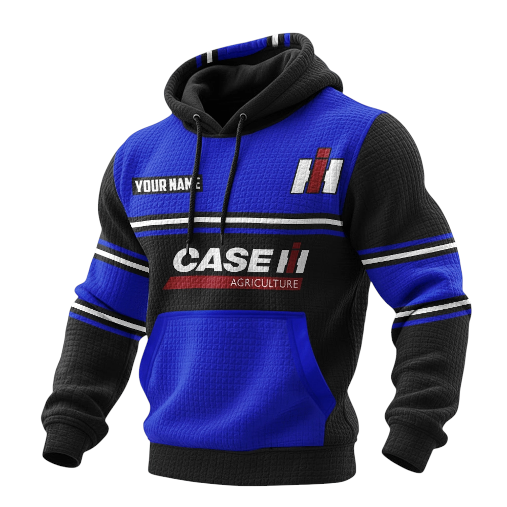 Case IH Waffle Pullover Hoodie 3D Customize Your Name Case IH Waffle Pullover Hoodie 3D Customize Your Name