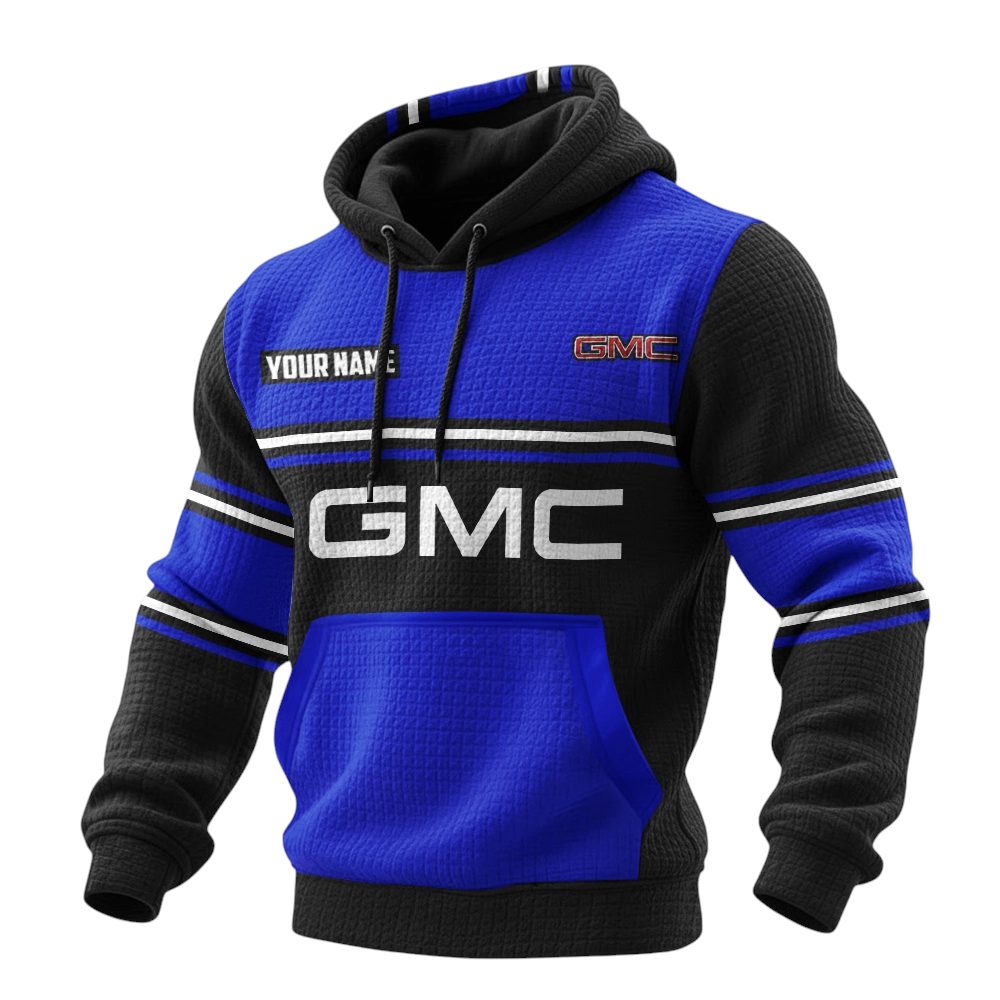 GMC Car Waffle Pullover Hoodie 3D Customize Your Name GMC Car Waffle Pullover Hoodie 3D Customize Your Name