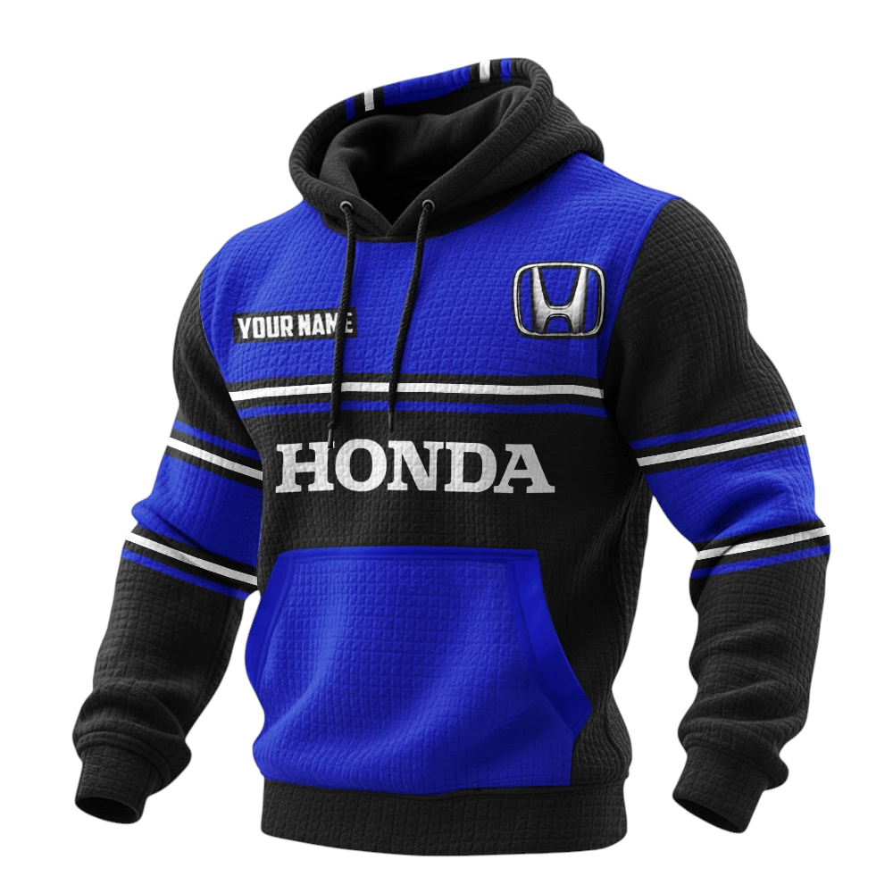 Honda Waffle Pullover Hoodie 3D Customize Your Name Honda Waffle Pullover Hoodie 3D Customize Your Name