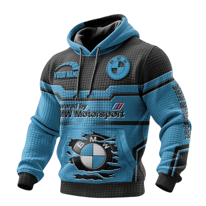 BMW Motorsport Waffle Pullover Hoodie 3D Custom Your Name BMW Motorsport Waffle Pullover Hoodie 3D Custom Your Name