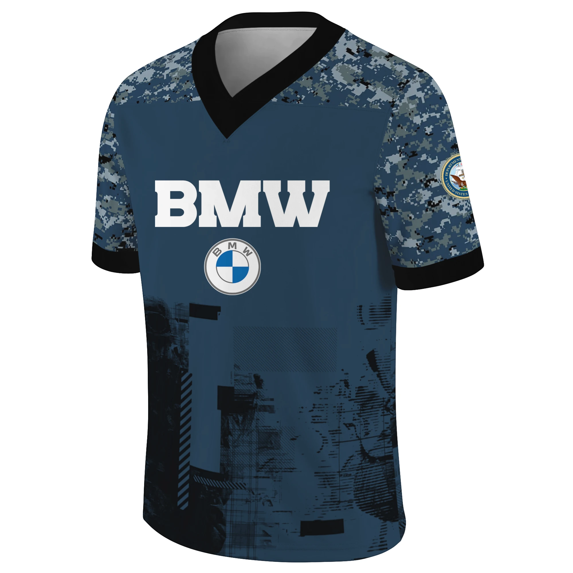 BMW x US Navy 250th Anniversary V-Neck Short Sleeve Jersey 3D Limited 2026 Custom Your Name BMW x US Navy 250th Anniversary V-Neck Short Sleeve Jersey 3D Limited 2026 Custom Your Name