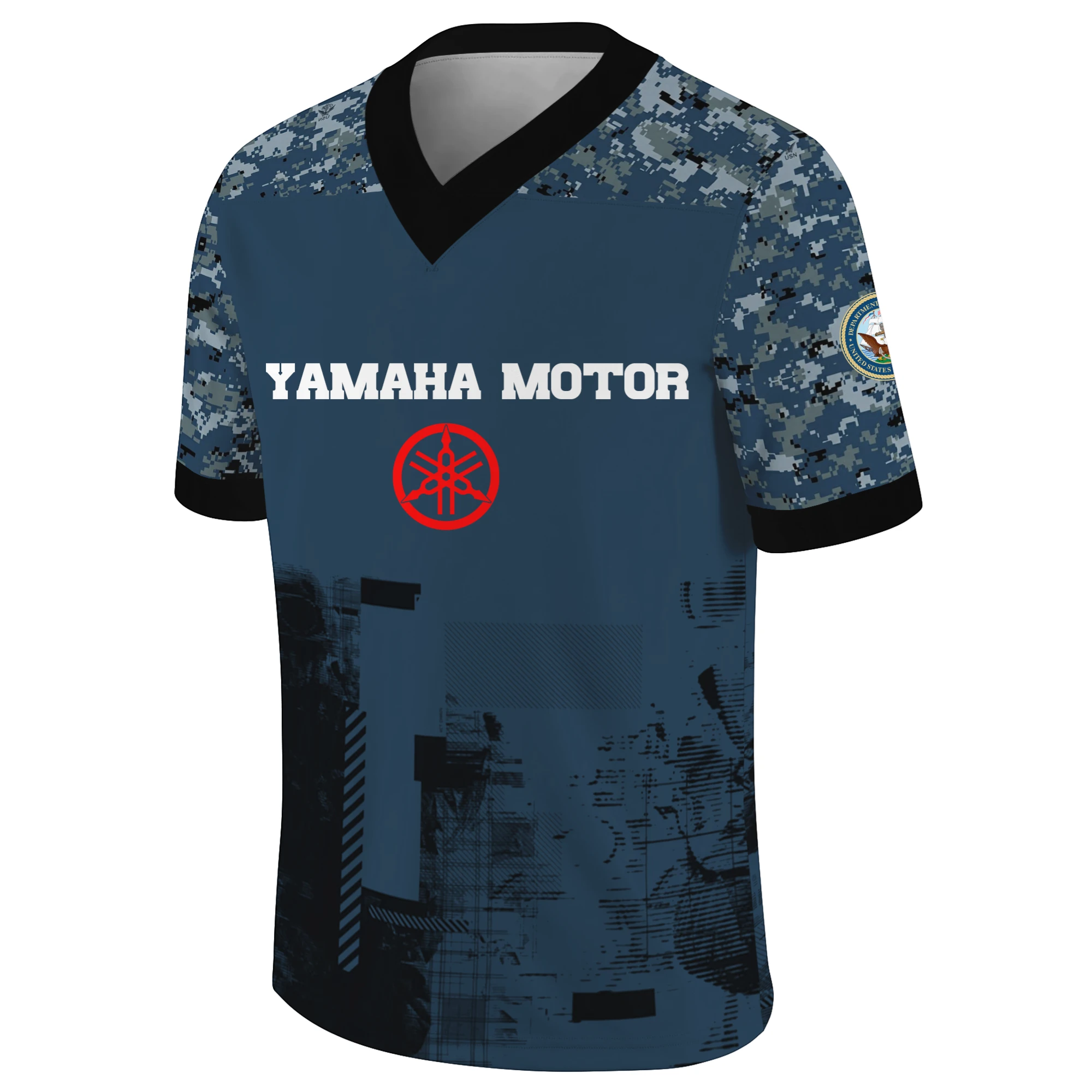 Yamaha Motor x US Navy 250th Anniversary V-Neck Short Sleeve Jersey 3D Limited 2026 Custom Your Name Yamaha Motor x US Navy 250th Anniversary V-Neck Short Sleeve Jersey 3D Limited 2026 Custom Your Name