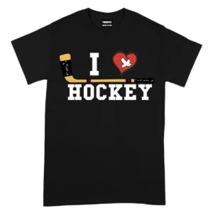 I Love Hockey TShirt – Black