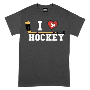 I Love Hockey TShirt – DarkGrey