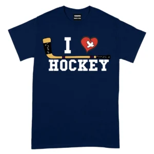 I Love Hockey TShirt – Navy