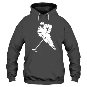 I Love Playing Hockey Hoodie – DarkGrey
