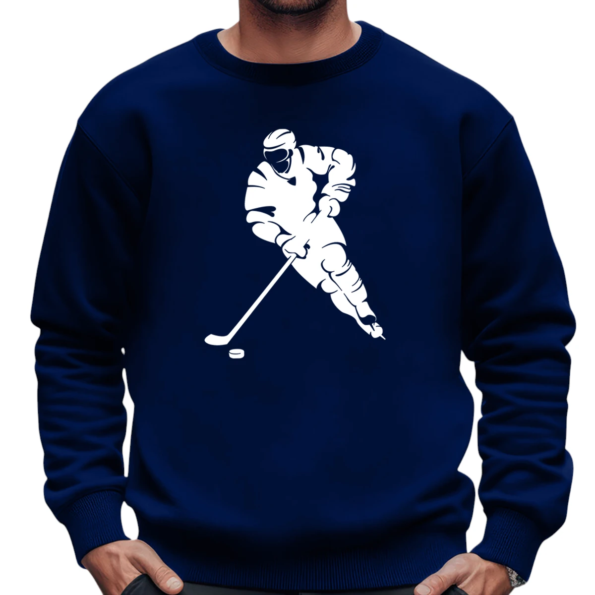 I Love Playing Hockey Sweatshirt – Navy I Love Playing Hockey Sweatshirt – Navy